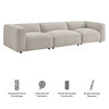 Auren 3 Piece Lattice Bouclé Upholstered Modular Sofa by Modway / EEI-7720