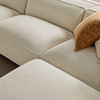 Auren 4 Piece Lattice Bouclé Upholstered Modular Sofa with Ottoman by Modway / EEI-7721