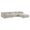Auren 4 Piece Lattice Bouclé Upholstered Modular Sofa with Ottoman by Modway / EEI-7721