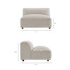 Auren 4 Piece Lattice Bouclé Upholstered Modular Sofa with Ottoman by Modway / EEI-7721