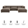 Auren 5 Piece Lattice Bouclé Upholstered Modular Sectional by Modway / EEI-7722
