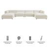 Auren 6 Piece Lattice Bouclé Upholstered Modular Sectional by Modway / EEI-7723