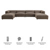 Auren 6 Piece Lattice Bouclé Upholstered Modular Sectional by Modway / EEI-7723