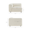 Auren 5 Piece Lattice Bouclé Upholstered Modular Corner Sectional by Modway / EEI-7724