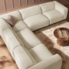 Auren 5 Piece Lattice Bouclé Upholstered Modular Corner Sectional by Modway / EEI-7724