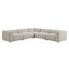 Auren 5 Piece Lattice Bouclé Upholstered Modular Corner Sectional by Modway / EEI-7724