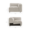 Auren 5 Piece Lattice Bouclé Upholstered Modular Corner Sectional by Modway / EEI-7724