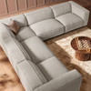 Auren 5 Piece Lattice Bouclé Upholstered Modular Corner Sectional by Modway / EEI-7724