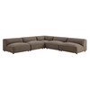Auren 5 Piece Lattice Bouclé Upholstered Modular Corner Sectional by Modway / EEI-7725