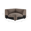 Auren 5 Piece Lattice Bouclé Upholstered Modular Corner Sectional by Modway / EEI-7725