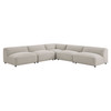 Auren 5 Piece Lattice Bouclé Upholstered Modular Corner Sectional by Modway / EEI-7725