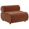 Byrne Velvet Upholstered Armless Chair Rust / CS-503991AC
