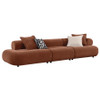 Byrne 143-inch Velvet Modular Bumper Sectional Sofa Rust / CS-503991-SET