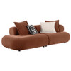 Byrne 105-inch Velvet Modular Bumper Sectional Sofa Rust / CS-503991