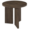 Aragon 3-Piece Round Coffee and End Table Set Dark Rustic Mango / CS-706658-S3
