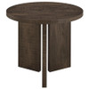 Aragon 3-Piece Round Coffee and End Table Set Dark Rustic Mango / CS-706658-S3