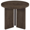Aragon 2-Piece Round Coffee and End Table Set Dark Rustic Mango / CS-706658-S2