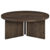 Aragon 2-Piece Round Coffee and End Table Set Dark Rustic Mango / CS-706658-S2
