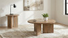 Aragon 2-Piece Round Coffee and End Table Set Mango / CS-706668-S2