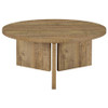 Aragon 2-Piece Round Coffee and End Table Set Mango / CS-706668-S2