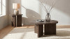 Aragon Round Panel Base Coffee Table Dark Rustic Mango / CS-706658