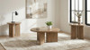 Aragon 3-Piece Round Coffee and End Table Set Mango / CS-706668-S3