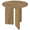 Aragon 3-Piece Round Coffee and End Table Set Mango / CS-706668-S3