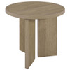 Aragon Round Panel Base End Table Latte / CS-706677