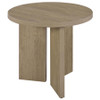 Aragon Round Panel Base End Table Latte / CS-706677