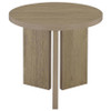 Aragon Round Panel Base End Table Latte / CS-706677