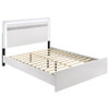 Viana Touch-Control LED Queen Platform Bed White High Gloss / CS-225211Q
