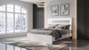 Viana Touch-Control LED Queen Platform Bed White High Gloss / CS-225211Q