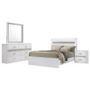 Viana 4-Piece Touch-Control LED Queen Bedroom Set White High Gloss / CS-225211Q-S4