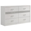 Viana 4-Piece Touch-Control LED Queen Bedroom Set White High Gloss / CS-225211Q-S4