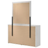 Viana 6-Drawer Bedroom Dresser with Beveled Mirror White High Gloss / CS-225213M