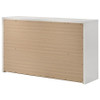 Viana 6-Drawer Bedroom Dresser with Chrome Pulls White High Gloss / CS-225213