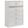 Viana 5-Piece Eastern King Platform Bedroom Set Grey and White High Gloss / CS-305770KE-S5