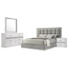 Viana 4-Piece Queen Platform Bedroom Set Grey and White High Gloss / CS-305770Q-S4