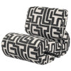 Eimer Geometric Jacquard Accent Chair Black / CS-903263