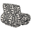 Eimer Geometric Jacquard Accent Chair Black / CS-903263