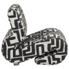 Eimer Geometric Jacquard Accent Chair Black / CS-903263