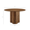 Renwick 47 Inch Oak Veneer Round Pedestal Dining Table by Modway / EEI-7616