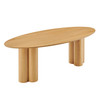 Renwick 79 Inch Oak Veneer Oval Pedestal Dining Table by Modway / EEI-7617