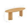 Renwick 79 Inch Oak Veneer Oval Pedestal Dining Table by Modway / EEI-7617