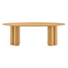 Renwick 79 Inch Oak Veneer Oval Pedestal Dining Table by Modway / EEI-7617
