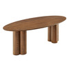 Renwick 79 Inch Oak Veneer Oval Pedestal Dining Table by Modway / EEI-7617