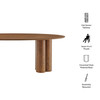 Renwick 79 Inch Oak Veneer Oval Pedestal Dining Table by Modway / EEI-7617
