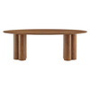 Renwick 79 Inch Oak Veneer Oval Pedestal Dining Table by Modway / EEI-7617