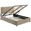 Reeves Upholstered Full Lift-Top Storage Platform Bed Tan / CS-315918TANF