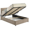 Reeves Upholstered Full Lift-Top Storage Platform Bed Tan / CS-315918TANF